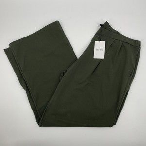 NWT SAINT + SOFIA Wide Leg Green Pull on Pants Size 16
